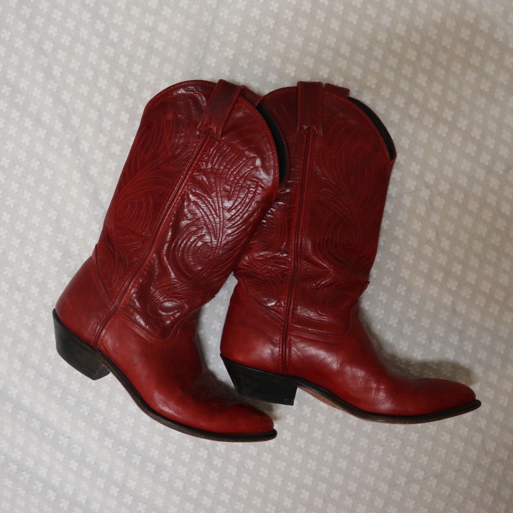 Beautiful Red Cowboy Boots